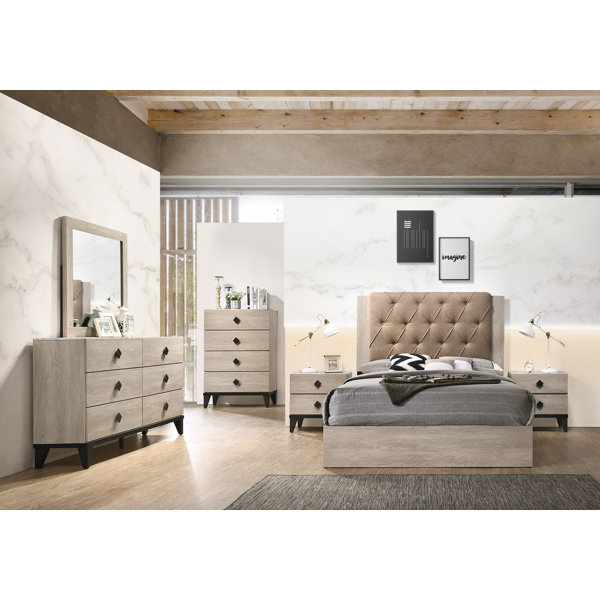 Ebern Designs Victory 6 Drawer Dresser with Mirror Wayfair
